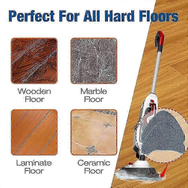 Mikrofiber-moppepuder kompatible med Hoover Steam Complete Pet, 6-pak udskiftning (Peng)