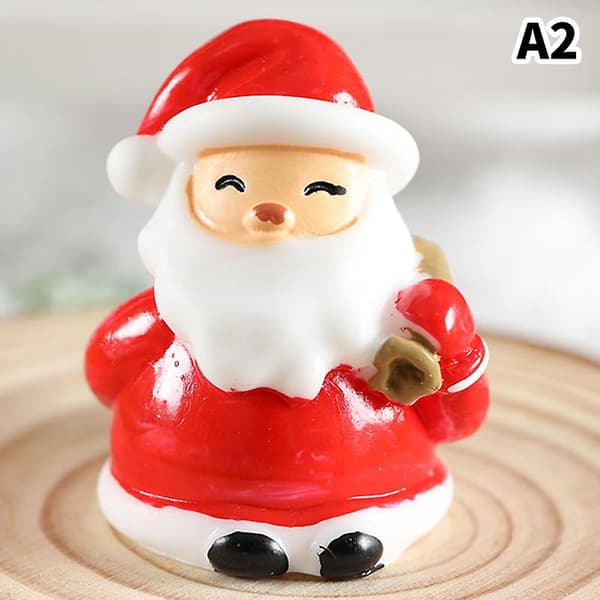 Mini julepynt Julemand havedekoration sne landskabsmodel ornament (Peng) A4
