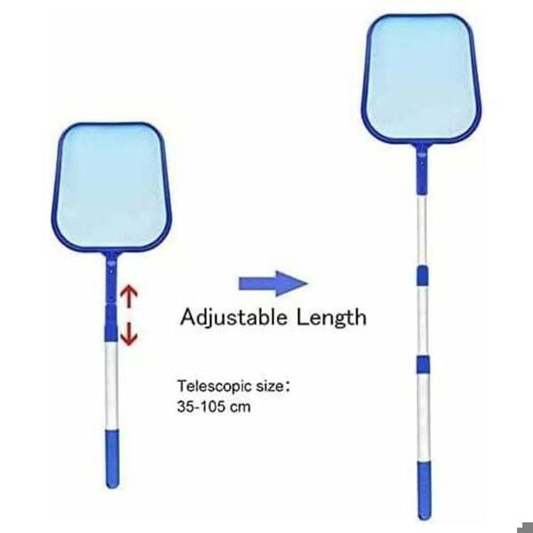 Poolhåv - OKZ® - Total längd 150 cm - Finmaskigt nät - Robust aluminiumskaft