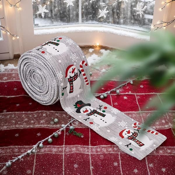 Jouluinen lumiukkonauha, 5,46 jaardia (Pe)
