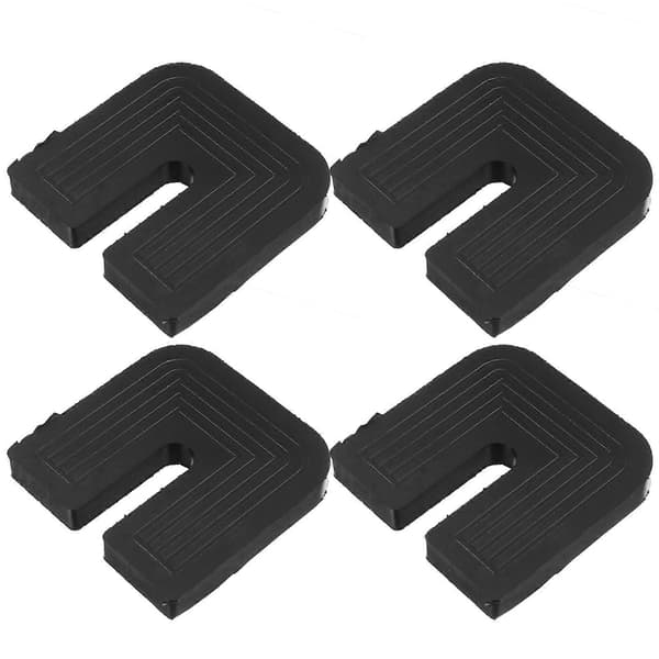 Stötdämpande gummikuddar för luftkonditionering, 4 st (Peng) Black 7.30X7.30X1.20CM
