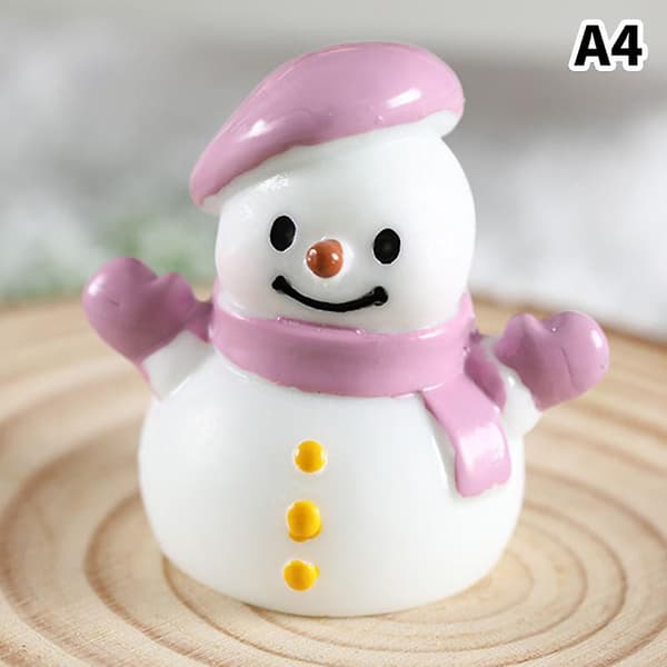 Mini juldekoration jultomte trädgårdsdekoration snölandskap modellprydnad (Peng) A3