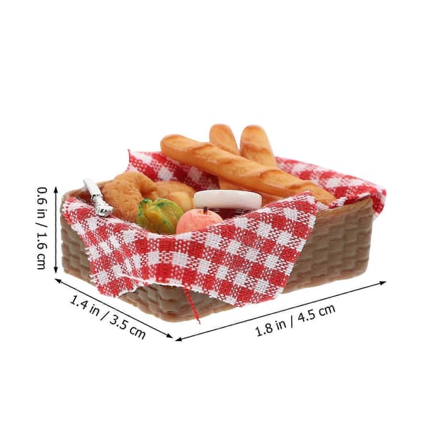 Mini huspynt harpikshåndværk til dekoration 1 sæt mini brødkurv assorterede farver (Peng)