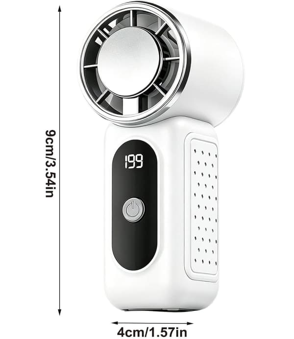 Mini bærbar bladløs ventilator genopladelig køling rejse vandreture strand (Pe)