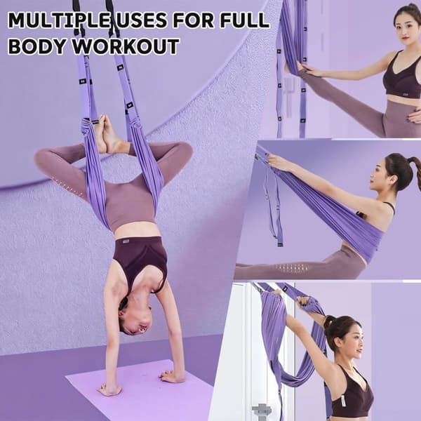 Luft Yoga Rem Polyester Bomuld, Stræk Hammock med Anker til Ballet Pilates Gymnastik Ingen (Pe)