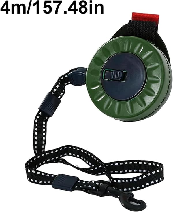 Justerbart hundkoppel 4M infällbart handsfree-armband för husdjursvandring (Pe)