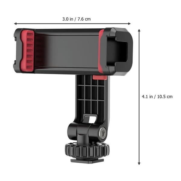 Universal stativmontering til kamera og telefon med smartphone-clipadapter (Pe)