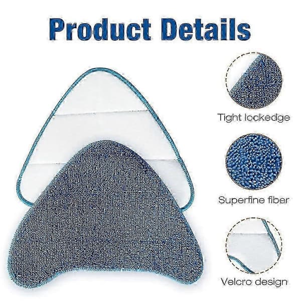 Mikrofiber-moppepuder kompatible med Hoover Steam Complete Pet, 6-pak udskiftning (Peng)