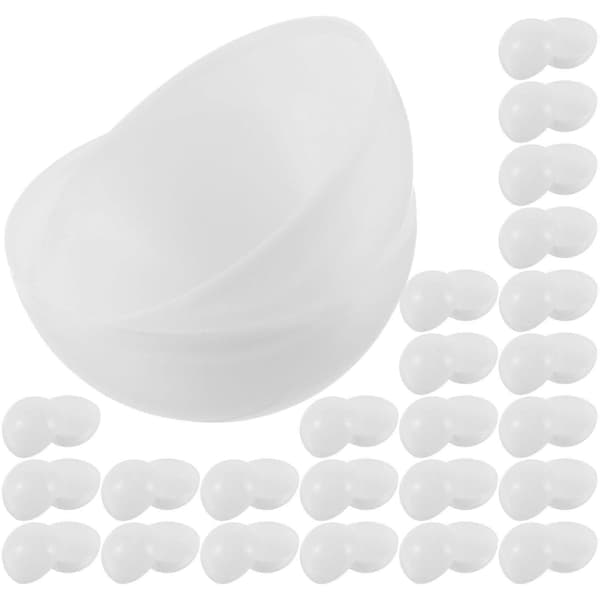PVC Hvide Åbne Lodtrækningskugler 25 stk. (Peng)
