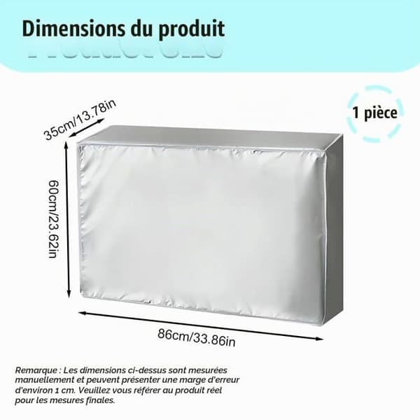 Utomhusskydd för luftkonditionering 85x35x60cm, vattentätt vinterskydd för värmepumpar (Ingen) (Pe)