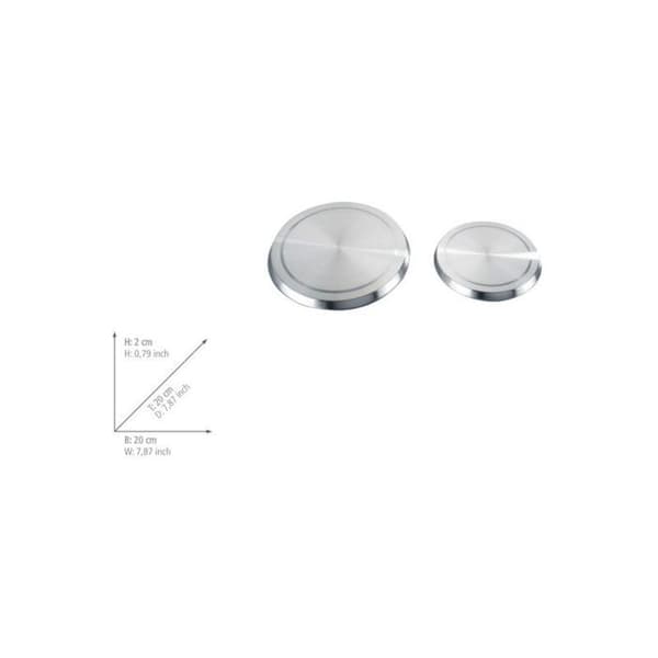 4 kogepladedæksler i rustfrit stål ø16/20cm - Elektrisk beskyttelse (mat finish) JZSH (Pe)