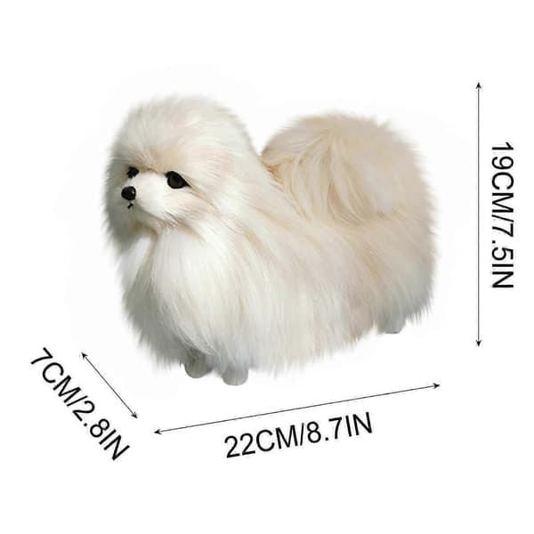Plyschleksaker Simulering Modell Simulering Pomeranian Hund Modell Leksaker Barnpresenter (PE)