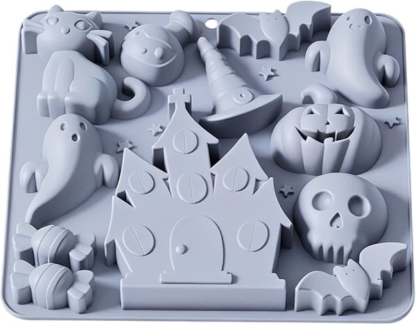 Käsintehdyt Halloween-silikonimuotit karkkikoristeisiin (Pe)