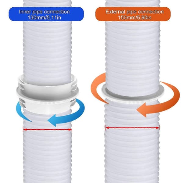 Udstødningsslangekobling 5,9\" diameter AC-røradapter til bærbar aircondition_hyq (Peng)