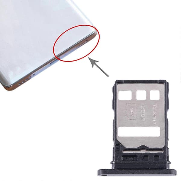 SIM-kortshållare för Honor 90 mobiltelefon (Peng) Black