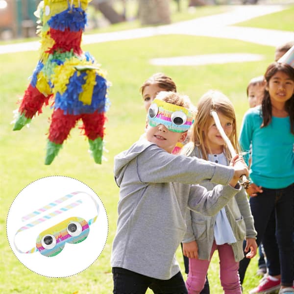 Kreativ Piñata-spil øjenbind til leg, 1 stk. assorterede farver papir-øjenbind (Peng)