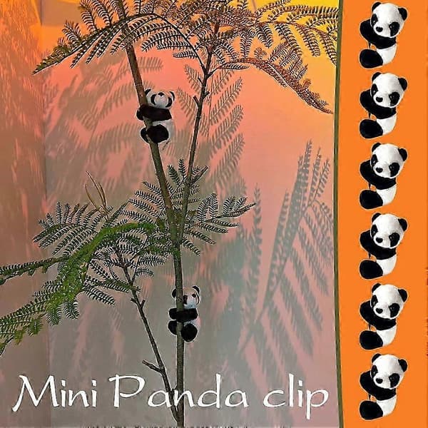 Sød Panda Dukke Plys Mini Pottet Muppets Klemme Tilbehør Gardin (Peng) 6pcs