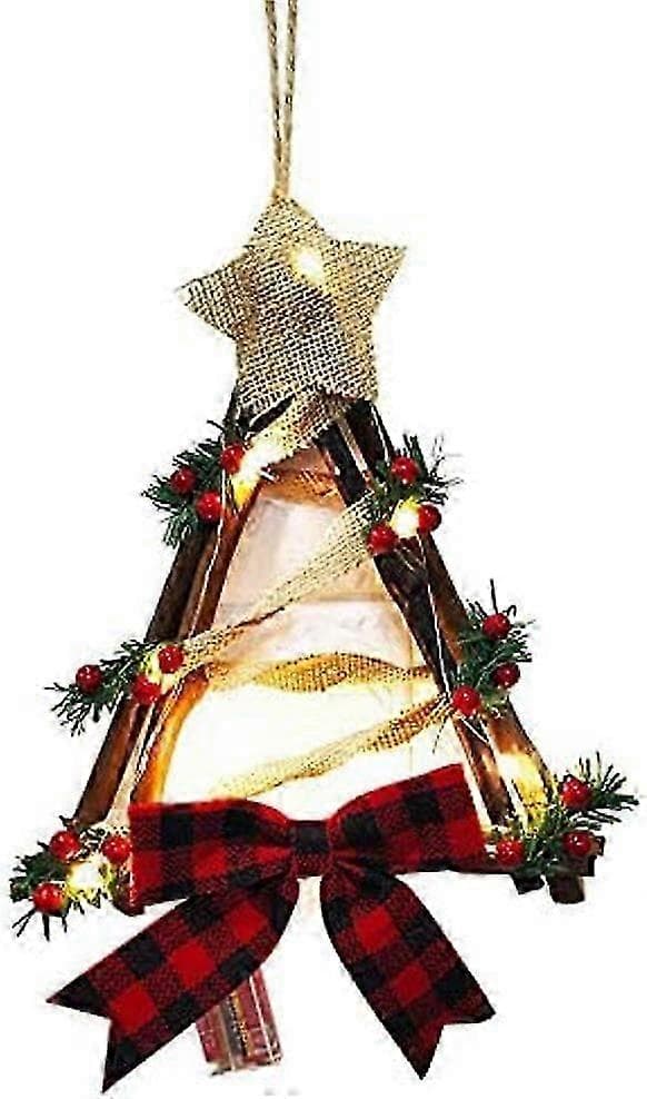 Juldekoration krans upplyst krans julkrans juldekoration julklappar (Peng)