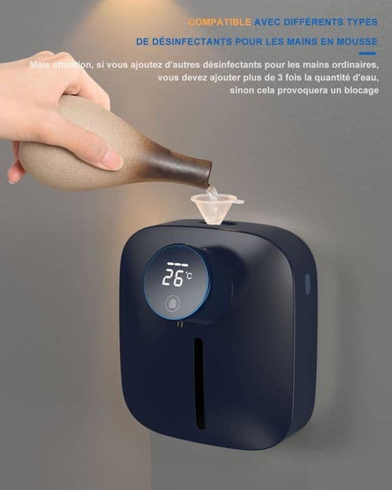 Automatisk tvåldispenser 320 ml, beröringsfri väggmonterad tvåldispenser, med infraröd sensor, tvåldispenser (Pe)