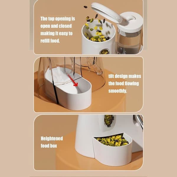 Hamstervattendispenser, automatisk matningsflaska, droppfri vattenflaska med robusta och husdjurssäkra material för MATDISPENSER (Pe)