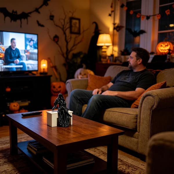 Gotisk Svart Gudinna 3D-printad figur med mantel - Stor storlek (Pe)