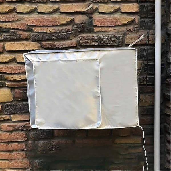 Luftkonditioneringsskydd för utomhusenhet Väderbeständigt AC-skydd 86x35x60cm (Peng) Silver 86X60X35CM