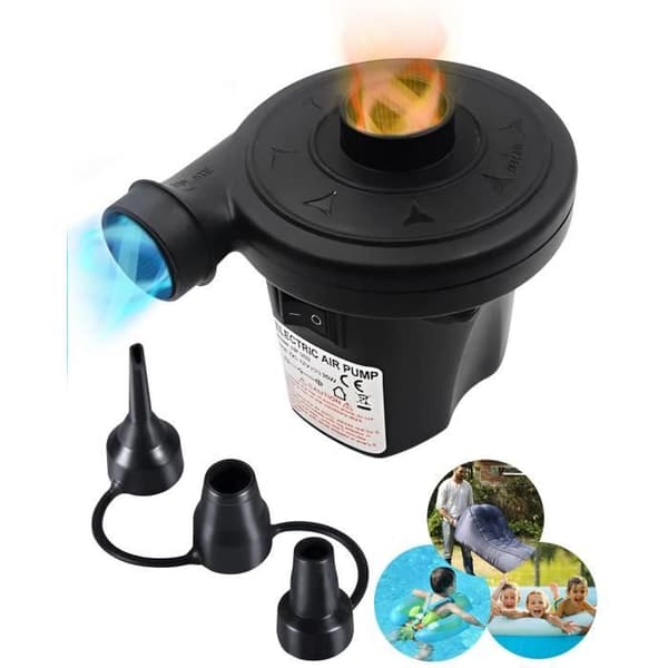 Elektrisk Luftpump - Multifunktionell - 3 Munstycken - 220-240V/150W - Bärbar - Tyst (Pe)