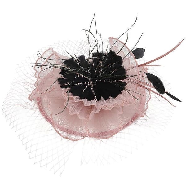 Bröllops-fascinator hatt hårklämma för kvinnor dekoration (Peng)