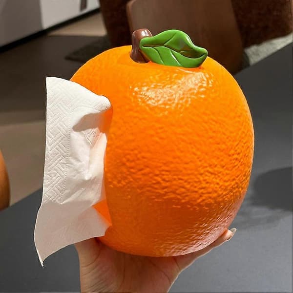Tissueboks med appelsindesign, nem udtrækning, glat overflade (Peng)