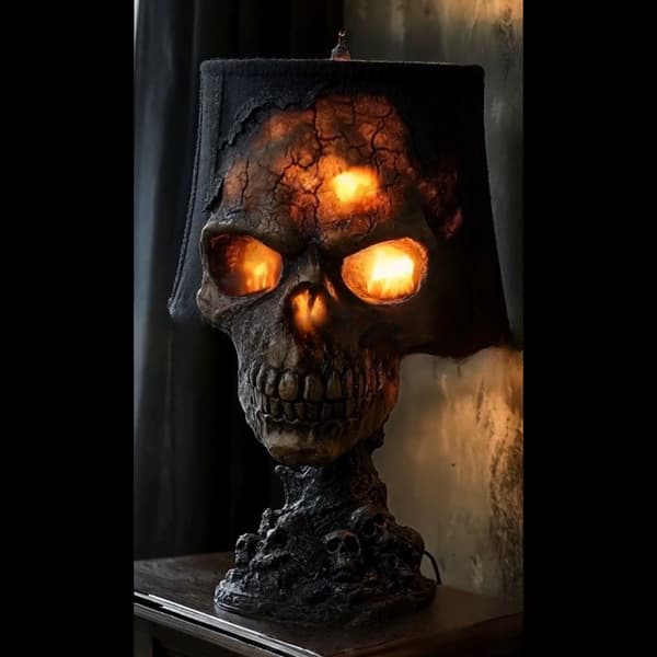 Gotisk Halloween-dödskallelampa USB-driven 20x12x12cm (Pe)