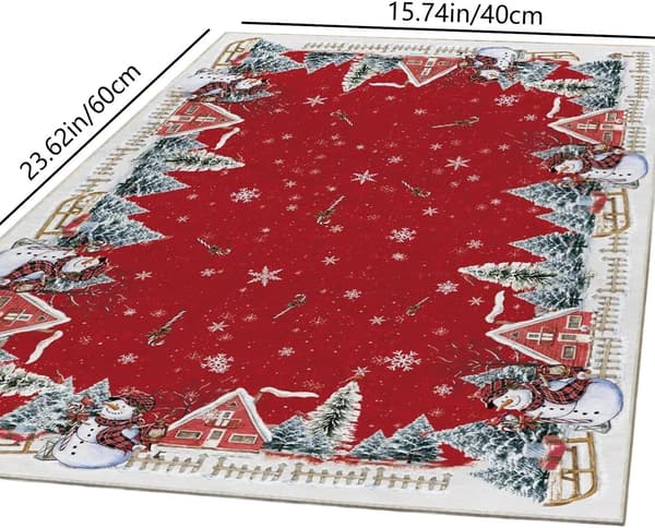 Julgransmatta - Mjuk plyschmatta för vardagsrumsgolv (Pe)