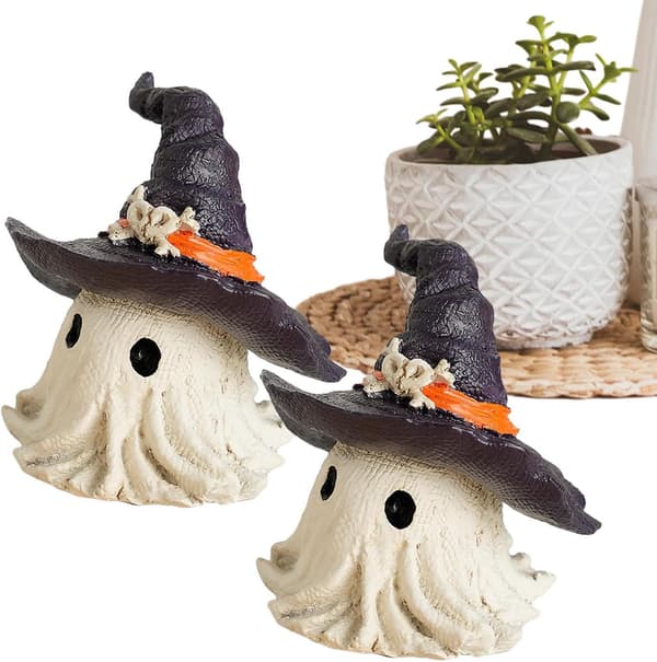 Spökfigurer i harts, 2 delar, Halloween-mittpunkt (Pe)