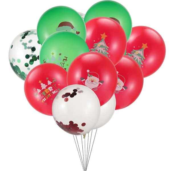 Juleballoner assorterede farver latexballoner til dekoration 35 stk. sæt (Peng)