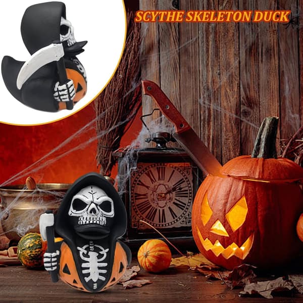 Halloween Skelettanka med lie Hartsdekoration (Pe)