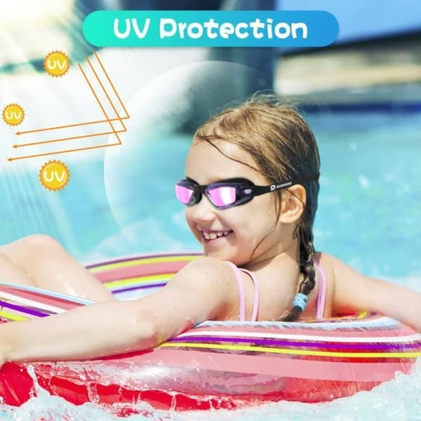 Simglasögon - Barn - 2-pack - UV-skydd - Imskydd - Silikontätningar (Peng)