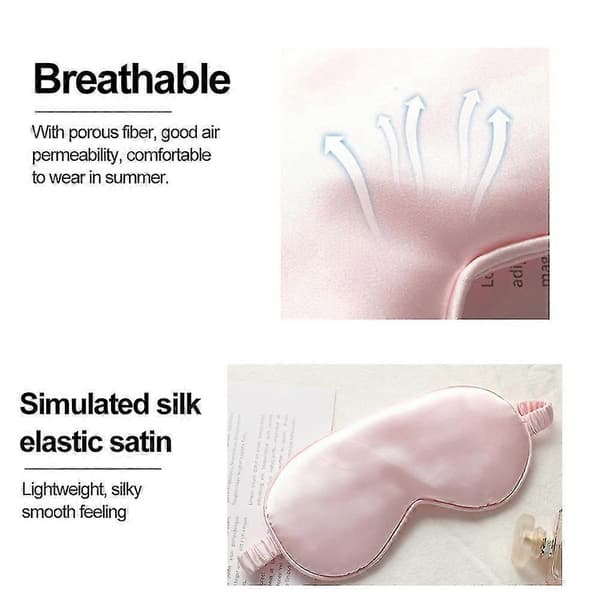 Sovmask i siden, naturlig sovmask för ögonen, ögonskydd (PE)