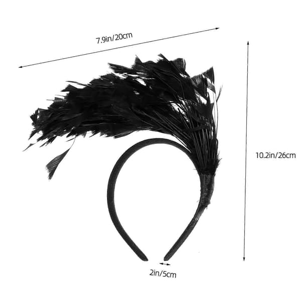 Dekorativt karneval-diadem med fjäderimitation (Peng)