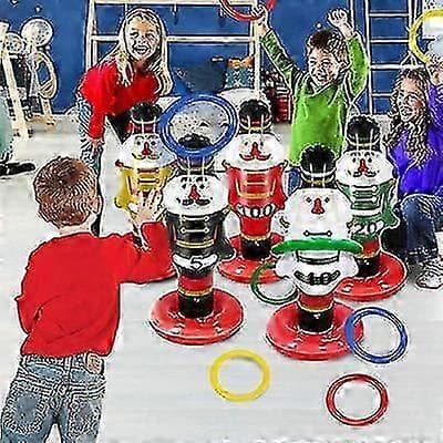 Oppusteligt snemands-ringkastspil til jul Julefestspil 26-27 (Peng)