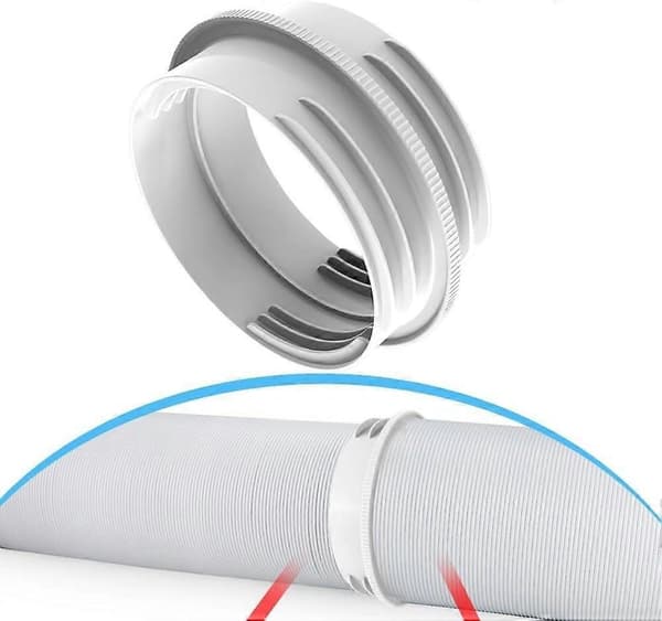 Aircondition ventilationsslangeadapter 130 mm 150 mm holdbar ABS til hurtig lækagefri tilslutning (Peng)