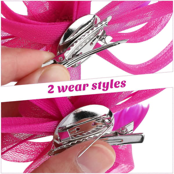 Brud-fascinator hårklämma för bröllopsfrisyr (Peng) Rosy 15.00X8.00X3.00CM