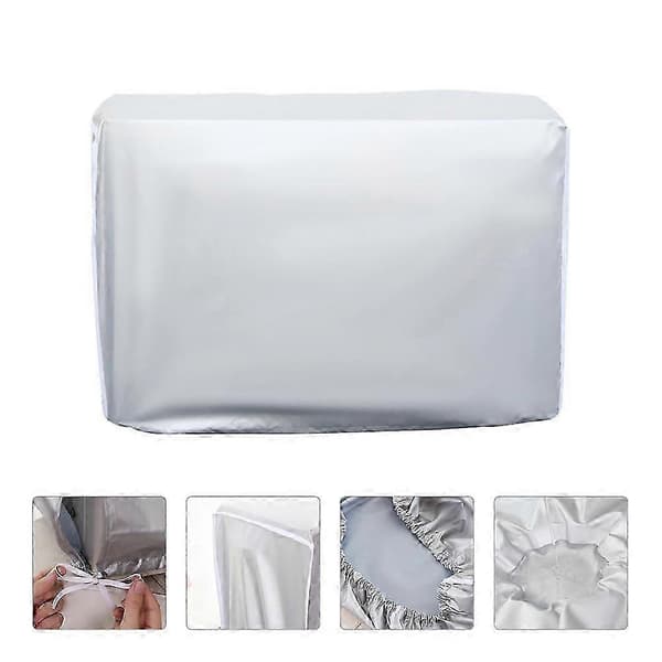 Uutuus 2026 Dacron-pölysuoja ilmastointilaitteelle, hopeinen suojahuppu (Peng) Silver 100X80cm