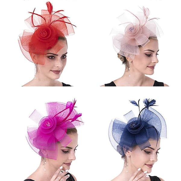 Elegant bröllopsfascinator hatt med nät-slöja pillbox-hatt för sminkfest för bröllopsfest Mrs. Maisel Vit (Peng) White