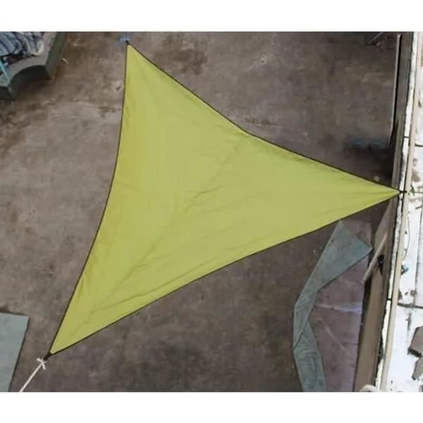 Solsegel - Triangulärt 3x3x3m - UV-skydd - Vattentätt - Armégrönt (Pe)