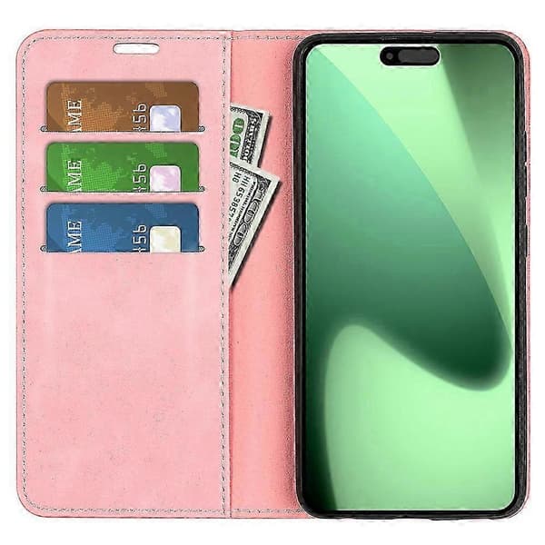 Kompatibel med iPhone 17 Pro-fodral Skin Touch Läderplånboksfodral (PE)