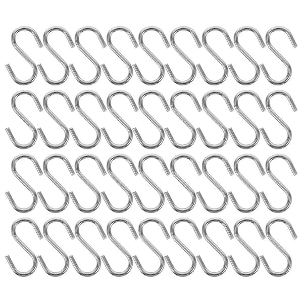 Askartelukoukut pienet S-koukut valojen ripustamiseen DIY-askartelukoukut jouluksi 50 kpl (Peng) Silver 2.50X2.00X0.20CM