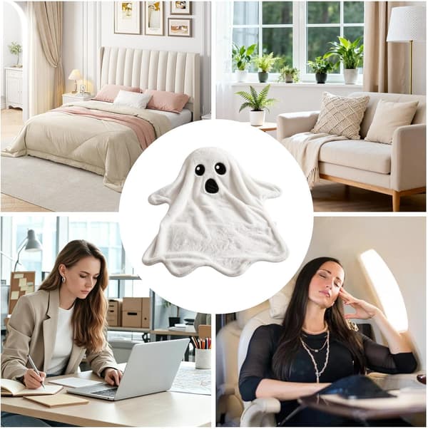 Halloween Spøgelsesmønster Tæppe Sofa Senge Dekorativ Festlig (Pe)