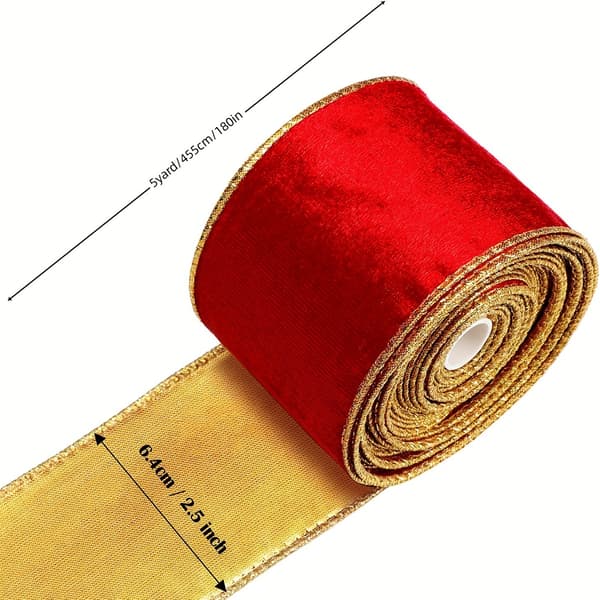 Vihreät polyesterinauhat 6,35 cm x 4,57 m kausikoristeluun, 2 kpl (Pe)