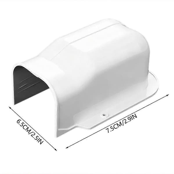 Aircondition-rørdæksel PVC-rørkappe Dekorativt sæt til skjuling af split-AC-rør Vejrbestandig udendørs (Peng)