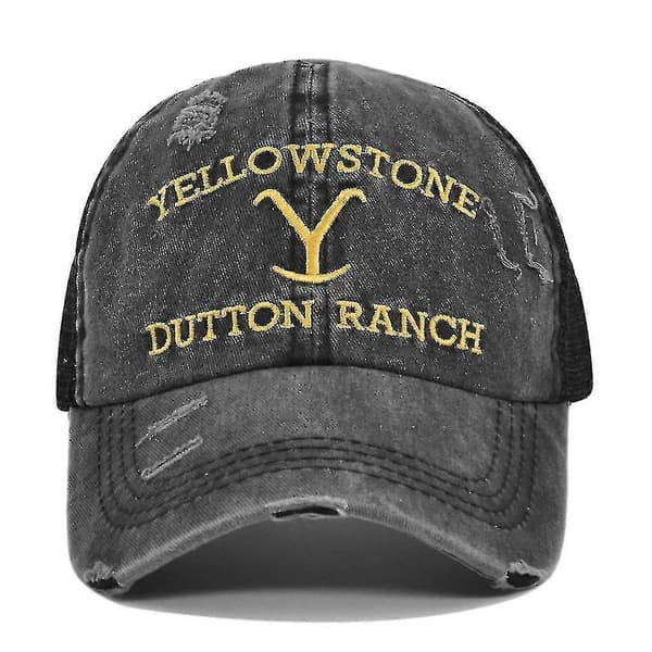 Yellowstone Dutton Ranch Basebollkeps Justerbar Broderad Keps (Peng)