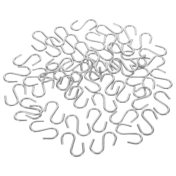 Askartelukoukut pienet S-koukut valojen ripustamiseen DIY-askartelukoukut jouluksi 50 kpl (Peng) Silver 2.50X2.00X0.20CM